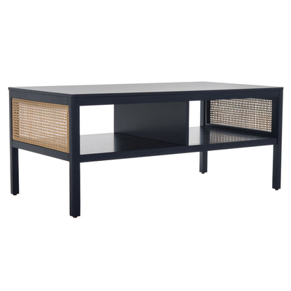 SAFAVIEH Miya Solid 2 Shelf Coffee Table Wood, Natural