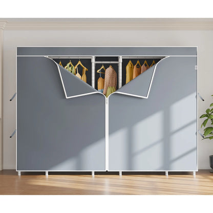 VIPEK V50 Extra Large Portable Closet Rack Bedroom Armoire Freestanding Wardrobe Closet, Heavy Duty Clothes Rack Multi-Functional Metal Clothing Rack for Hanging Clothes, Max Load 1300lbs, Black