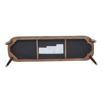 Eleanor Mid-century Upholstered Dining Bench, Entryway Bench with Solid Wood Frame, Beige