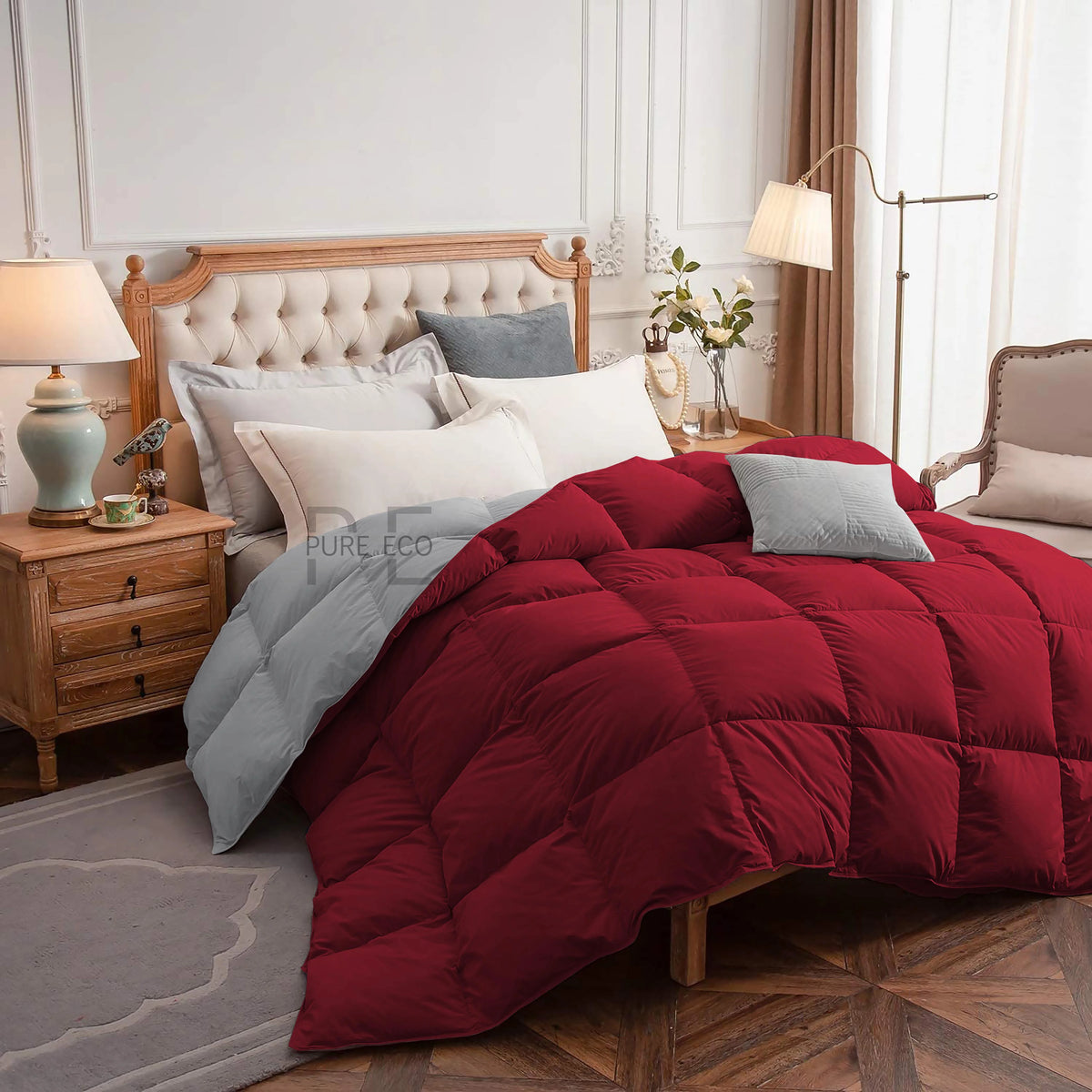 Ayanshi Hotel Bedding Comforter Twin Size, Duvet Insert, Quilted Comforter with Corner Tabs, All Season Lightweight Quilt, Down Alternative Hotel Comforter Twin Size 68X90 Baby Pink
