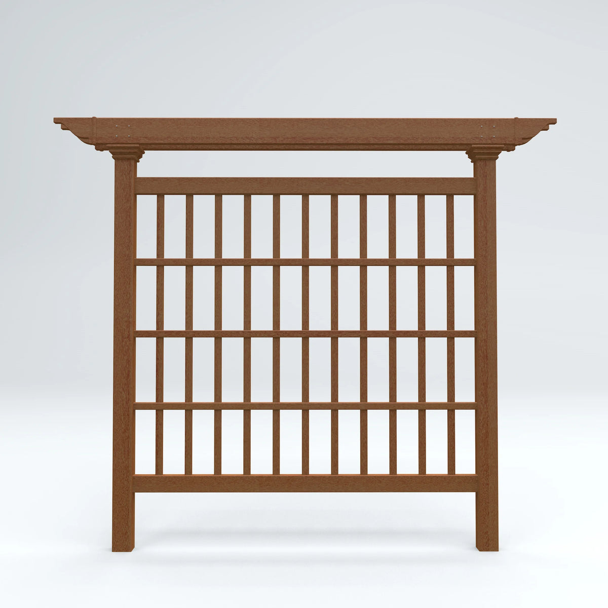 Vita 80" x 90" Colonial Composite Vinyl Trellis and Privacy Screen, Brown, VA84051