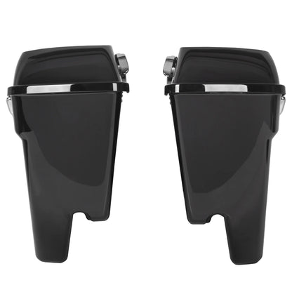 Kojem Hard Saddle Bags for 1993 - 2013 Harley Road King Glide Vivid Black Lockable Saddlebags