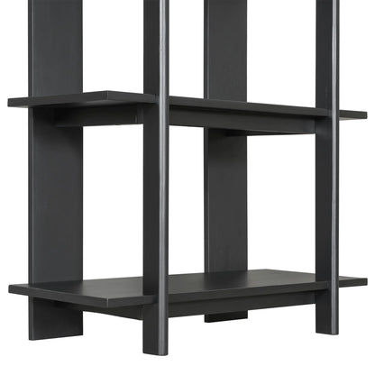 Christopher Knight Home 4-Tier Open Bookcase, 70.2" Solid Acacia Wood Modern Display Bookshelf, Ebonized Finish