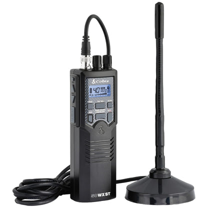 Cobra HHRT50 Road Trip Cb Radio,2-Way Handheld Cb Radio with Rooftop Magnet Mount Antenna, NOAA Channels, Dual Watch, 40 Channel, Black