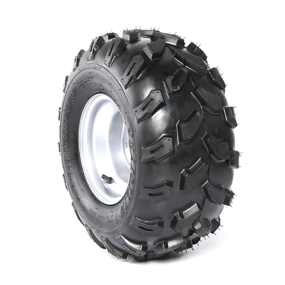 4 Pack 18x9.5-8 18x9.50-8 Tubeless Tire w/ 8" inch Wheel Rim 4 Bolt Pattern for ATV Quad Buggy Go Kart Lawn Mower 4 Wheelers Mini Bike Golf Cart Garden Tractor Utility Cart Turf Tires (4pcs)