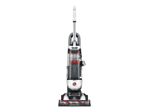 Hoover Bagless Upright Vacuum, High Performance, Pet Friendly, Swivel Design, with Dusting Brush, Extension Wand, HEPA Filter, Crevice & Upholstery Tool, 110 V Red/Grey
