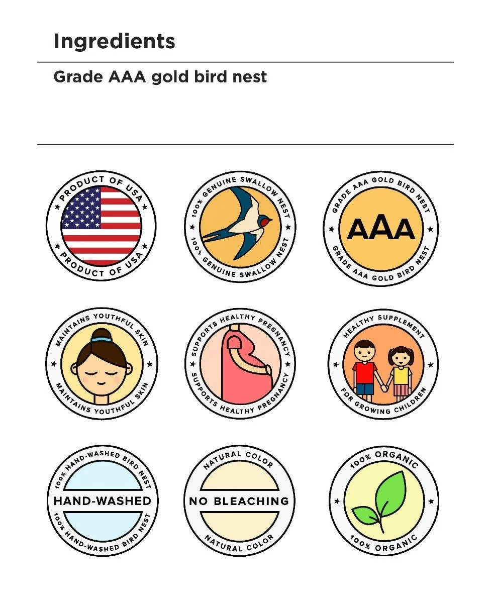 Premium Gold Bird��s Nest AAA �C 227 Grams (8 Oz.)