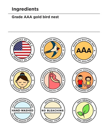 Premium Gold Bird��s Nest AAA �C 227 Grams (8 Oz.)