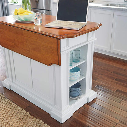 Homestyles Americana Wood Kitchen Island in Black