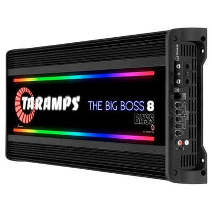 Taramps THE BIG BOSS 8 BASS BLACK 1-CH 8000W RMS 0.5 - 2 Ohms RGB Car Amplifier