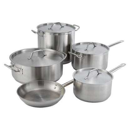 Winware by Winco Brazier With Cover, Stainless Steel 20 Quart