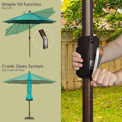 EliteShade 9Ft Market Umbrella Patio Outdoor Table Umbrella��Teal��