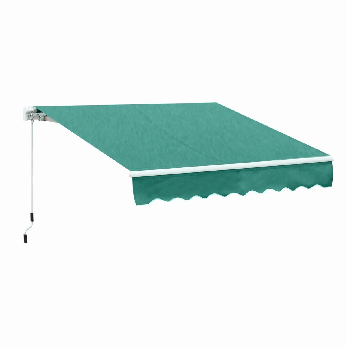 Retractable Awning, Patio Awnings, Sunshade Shelter w/ Manual Crank Handle On-Site