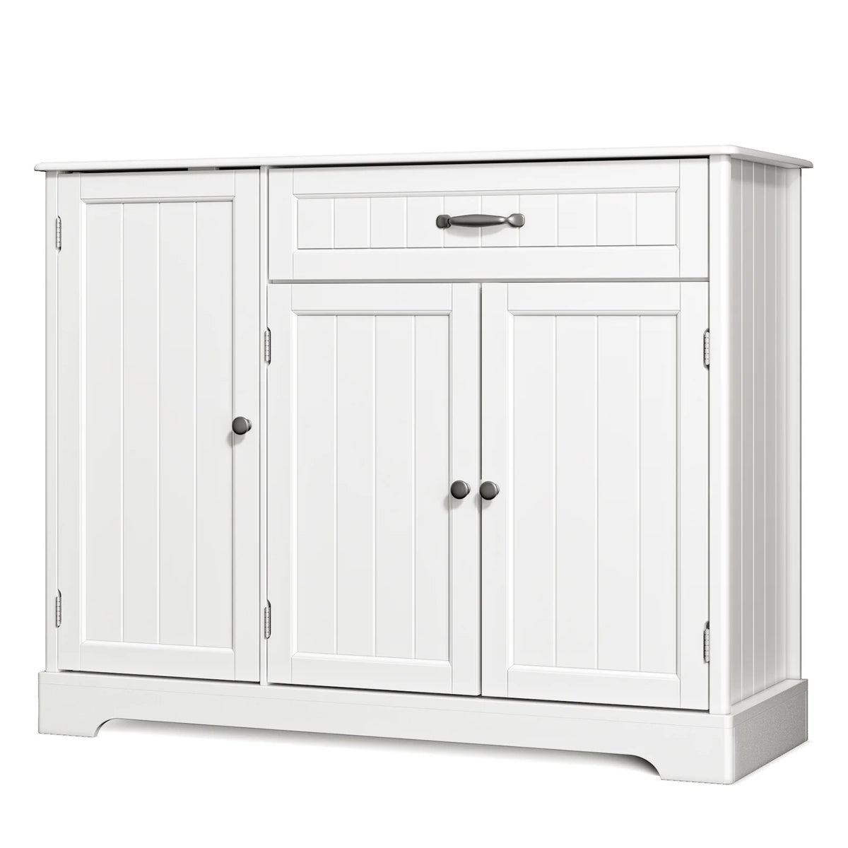 Coffee Bar, Lofka 42" Kitchen Storage Cabinet, Sideboard Buffet Cabinet with 8 Shelves, 1 Drawer