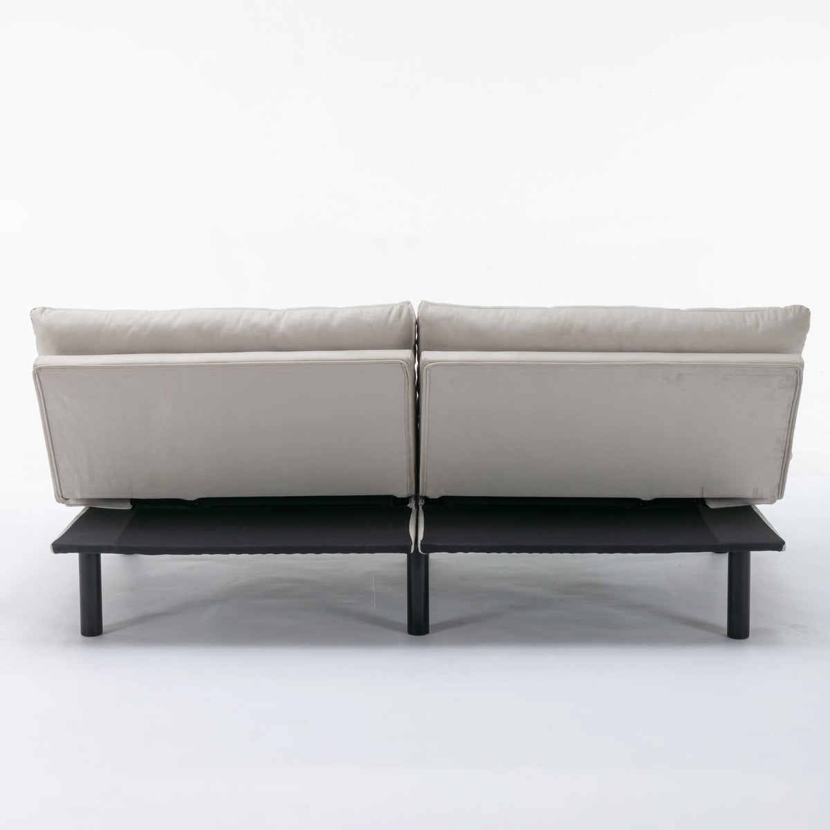 PAPROOS Convertible Sofa Bed, Folding Futon Sofa Bed, Upholstered Sofa Bed Couch, Loveseat Sleeper Sofa for Small Space, Apartment, Living Room, Cream