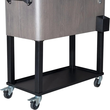 HEYWU 80 Quart Ice Chest Water Cooler with Bottle Opener, Milk White