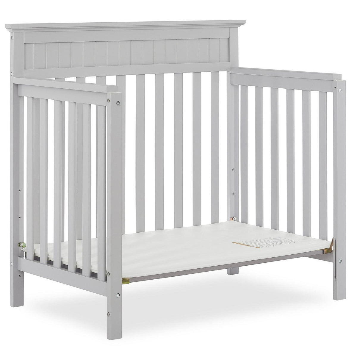 Dream On Me Harbor 4-in-1 Convertible Mini Crib in Pebble Grey. Greenguard Gold Certified