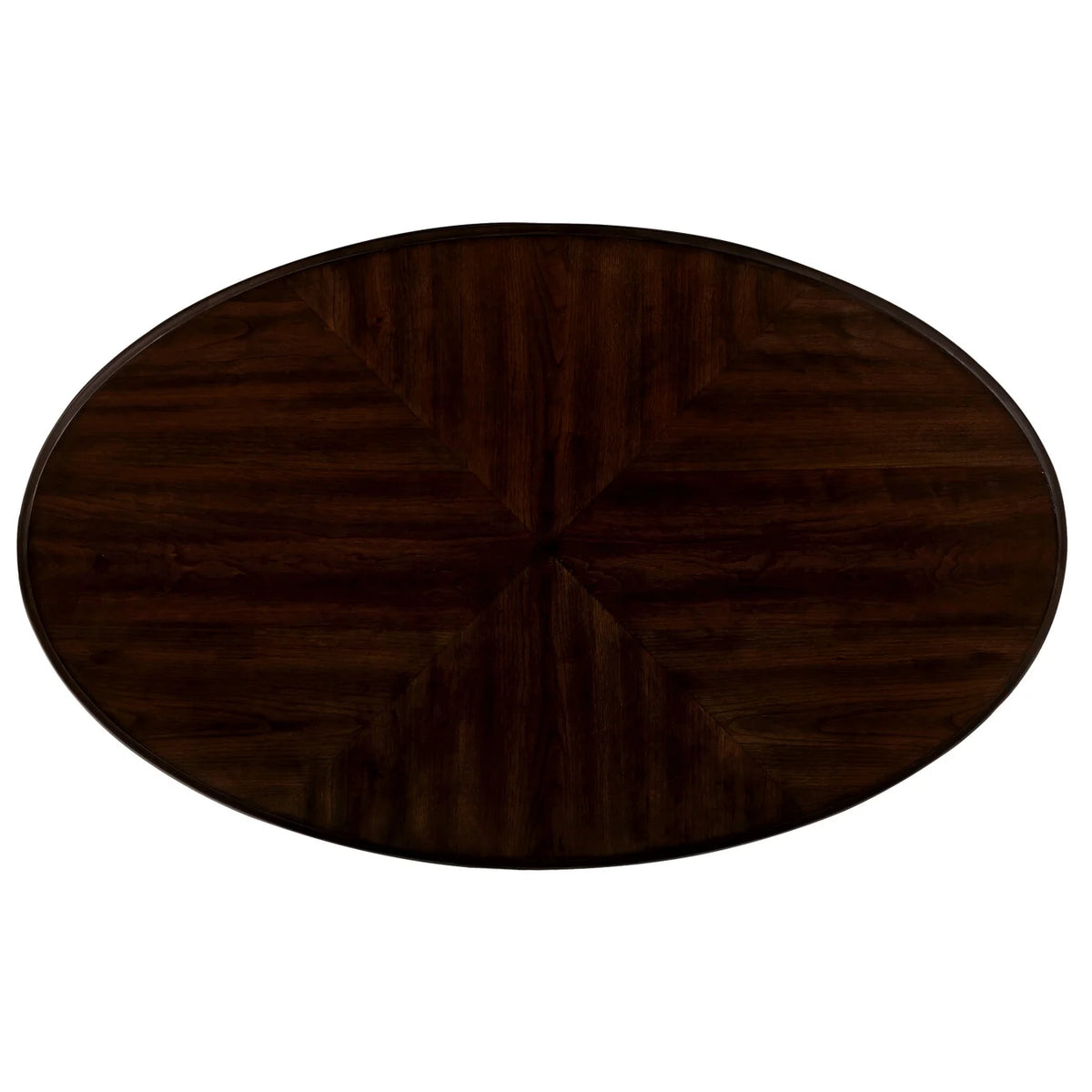 42" Oval Coffee Table with Storage Shelf, 2-Tier Solid Wood Cocktail Tea Table, Traditional Retro Center Table for Living Room, Bearing 400LBS, Cherry