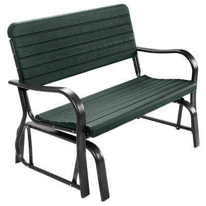Costway Outdoor Patio Swing Porch Rocker Glider Bench Loveseat Garden Seat Steel