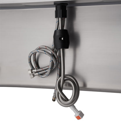 TRINITY 32' x 16' Stainless Steel Utility Sink with Pull-out Faucet