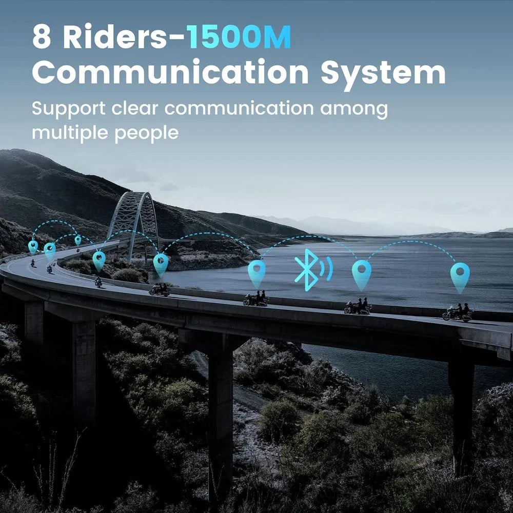FreedConn R1 PRO Motorcycle Helmet Intercom Bluetooth Headset Camera Recording