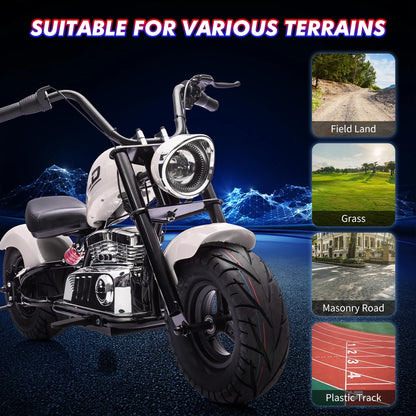 Towallmark 36V Kids Electric Dirt Bike, 350W Off-Road Motorcycle, Max 16.5 Mph, Ride On Electric Motorcycle with Removable Training Wheels, Spring Suspension, Leather Seat, Led Light,Music