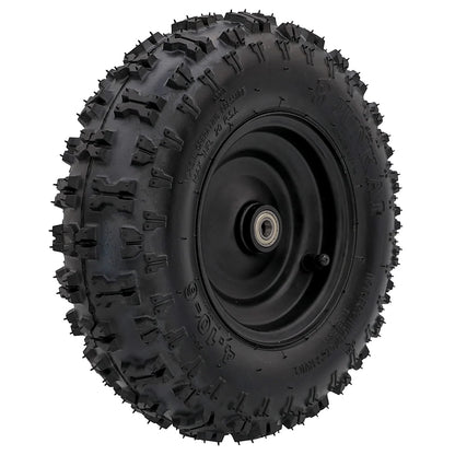 4pcs Front 4.10-6 Tires and Wheels Rims and 12mm Bearings 6" Go Kart Wheel 4.10x6 Tubeless Tire for ATV Quad Mini Bike Scooter Lawn Tractor Mower 4 Wheelers Drift Trike Snow Blower Wheelbarrow