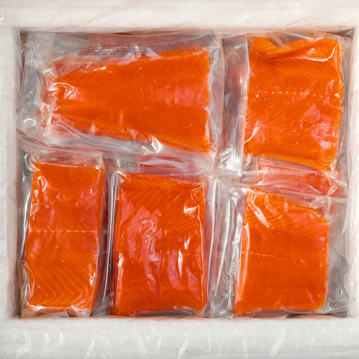 Wild Alaska Coho Salmon Portions, Total 10Lbs.