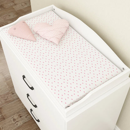 OXYLIFE 45" Baby Nursery Changing Table Dresser with 4 Drawers and Shelf for Nursery Room, White