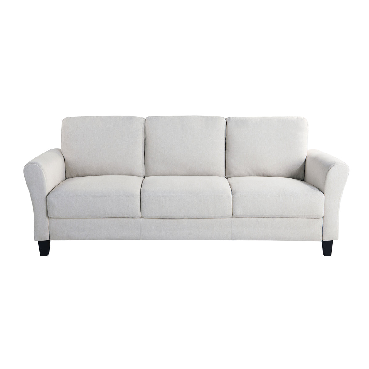 Lifestyle Solutions Alexa Sofa with Rolled Arms, Gray Fabric