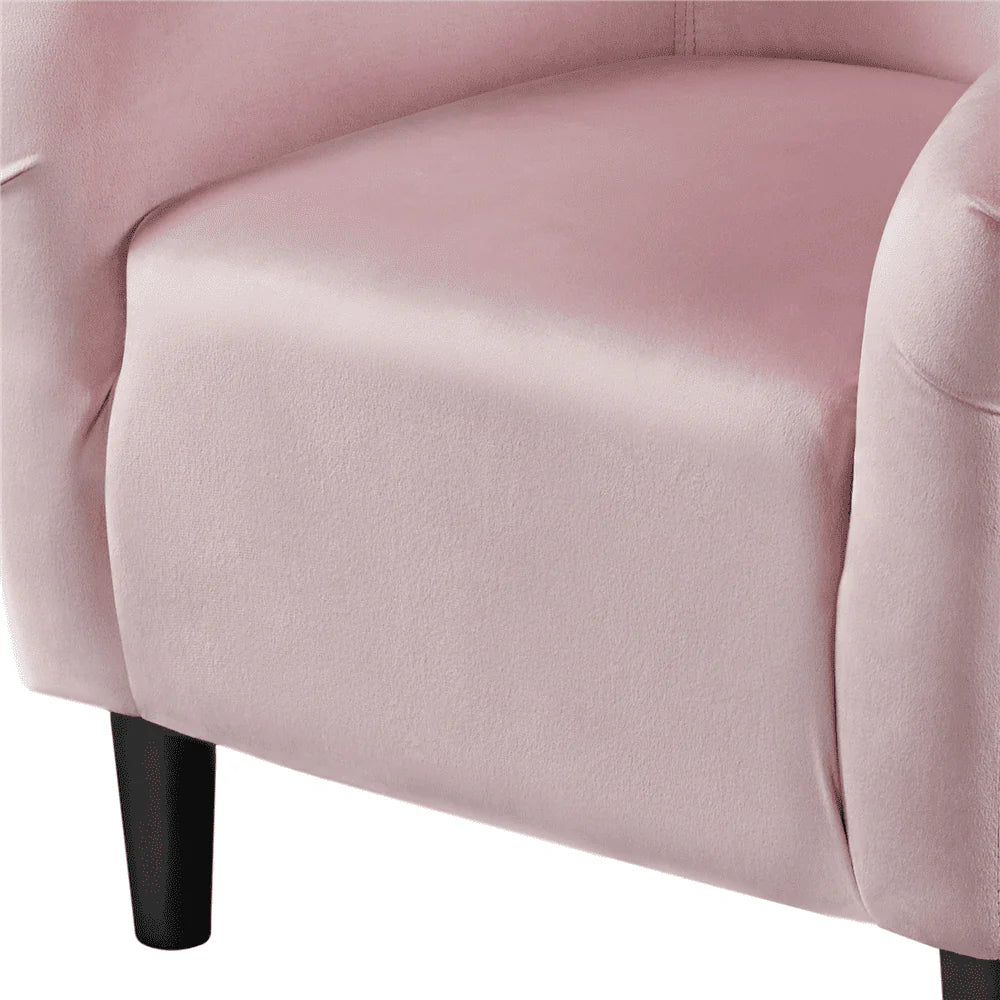 Easyfashion Tub Chair, Set of 2, Pink Velvet