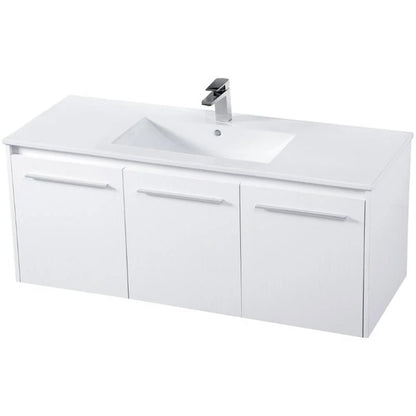 Elegant Kitchen and Bath 48 Inch  Single Bathroom Floating Vanity In Concrete Grey