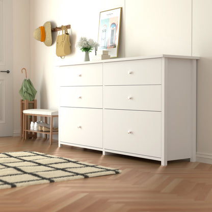 VEIKOUS Oversized 5-Drawer Dresser Chest, Large Storage Dresser for Bedroom Storage, Oak