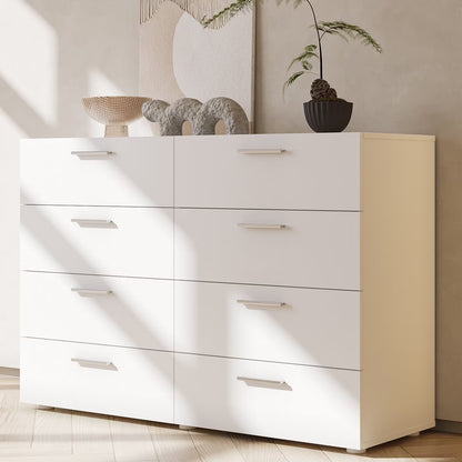 Ktaxon Bedroom Dresser with 6 Drawers, Wooden Double Dresser for Entryway, Wide Storage Cabinet for Living Room, Black
