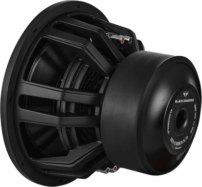 Black Diamond DIA-CARBON15.1D 15" High Excursion Carbon Fiber Subwoofer 3500W RMS - 7000W MAX | 2-Ohm DVC - Competition-Grade Pro Audio Subwoofer for Extreme Bass