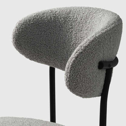WestinTrends Alexandria Mid-Century Modern Upholstered Sherpa Round Dining Chairs (Set of 4), Sunset Gold
