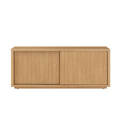 Beautiful Fluted TV Stand for TV��s up to 70�� by Drew Barrymore, Rich Black Finish