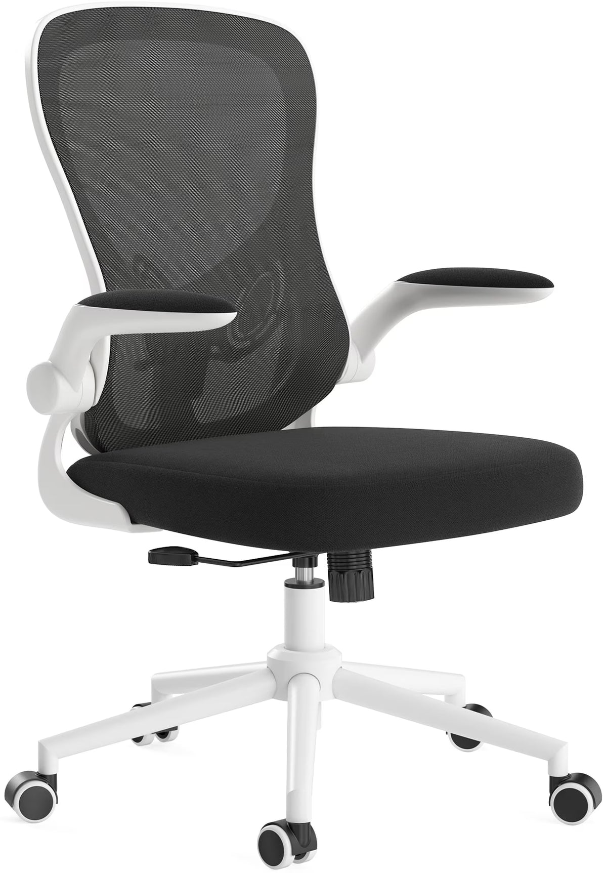 Hbada Office Chair, Ergonomic Desk Chair, Computer Mesh Chair with Lumbar Support and Flip-up Arms, Gray
