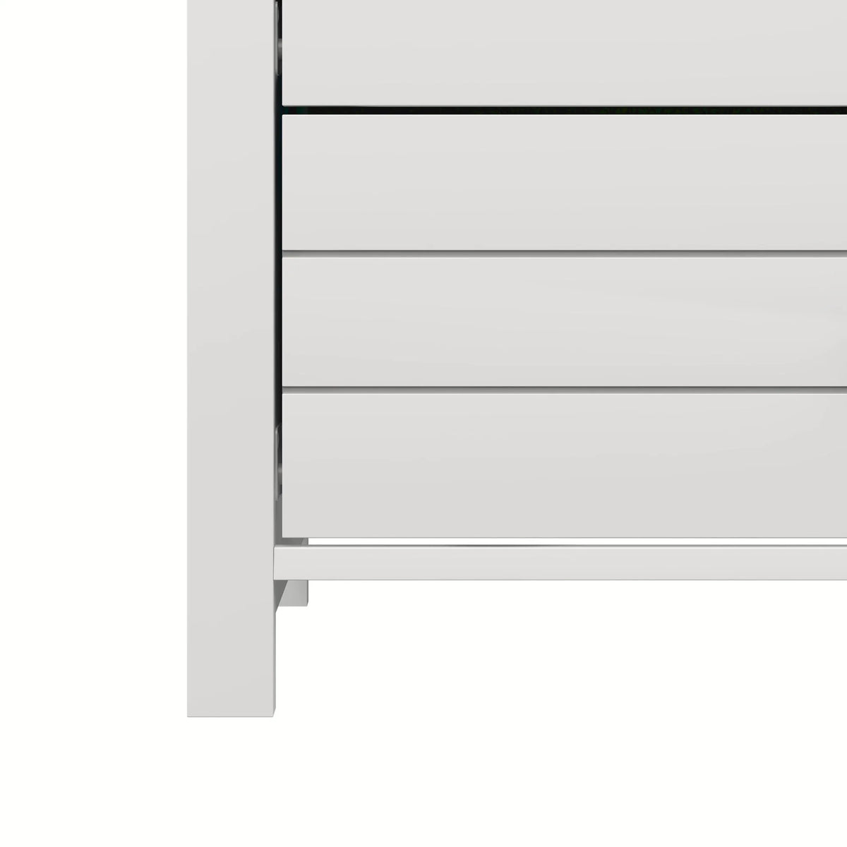 Living Essentials by Hillsdale Harmony Wood 6 Drawer Dresser, Matte White