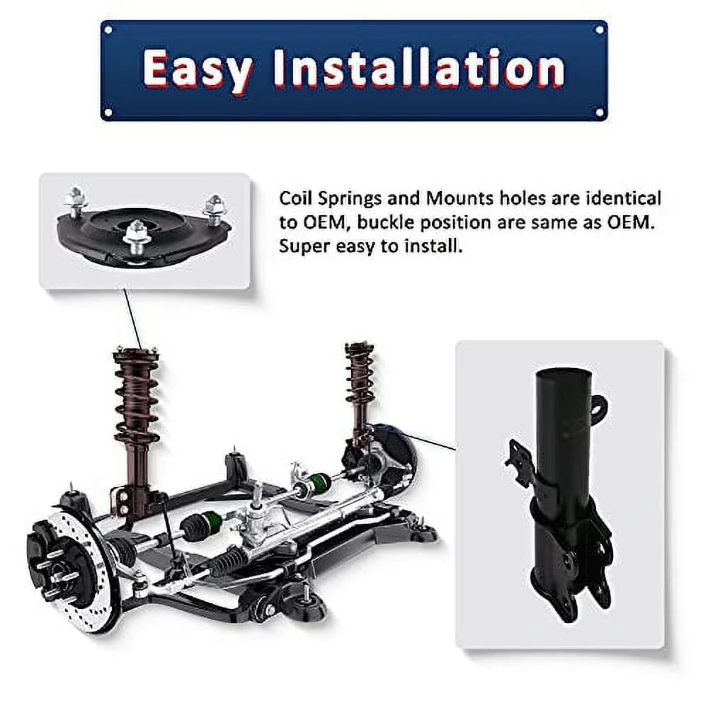 MOSTPLUS 171577L 171577R Front Pair Complete Strut Assemblies Compatible for Jeep Liberty 2002-2012/Dodge Nitro 2007-2011(Set of 2)