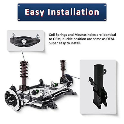 MOSTPLUS 171577L 171577R Front Pair Complete Strut Assemblies Compatible for Jeep Liberty 2002-2012/Dodge Nitro 2007-2011(Set of 2)