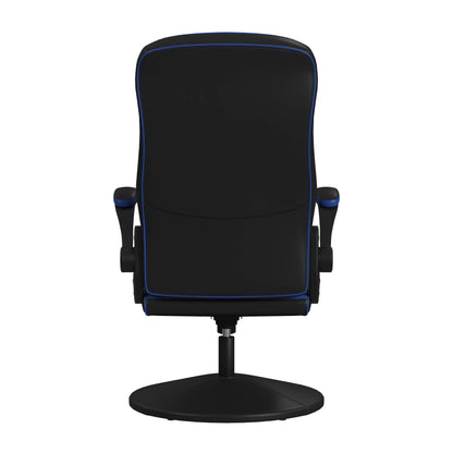 RESPAWN 800 Swivel Rocker Gaming Chair - Ergonomic Floor Gaming Seat with Lumbar Support, Flip Up Armrest, High Back, Pedestal Base, Comfortable No Wheels Console Video Game Rocker Chair - Red