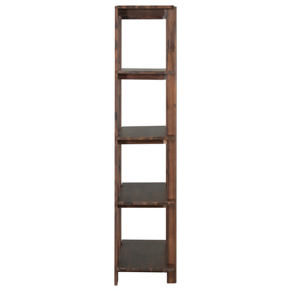 Christopher Knight Home 4-Tier Open Bookcase, 70.2" Solid Acacia Wood Modern Display Bookshelf, Ebonized Finish