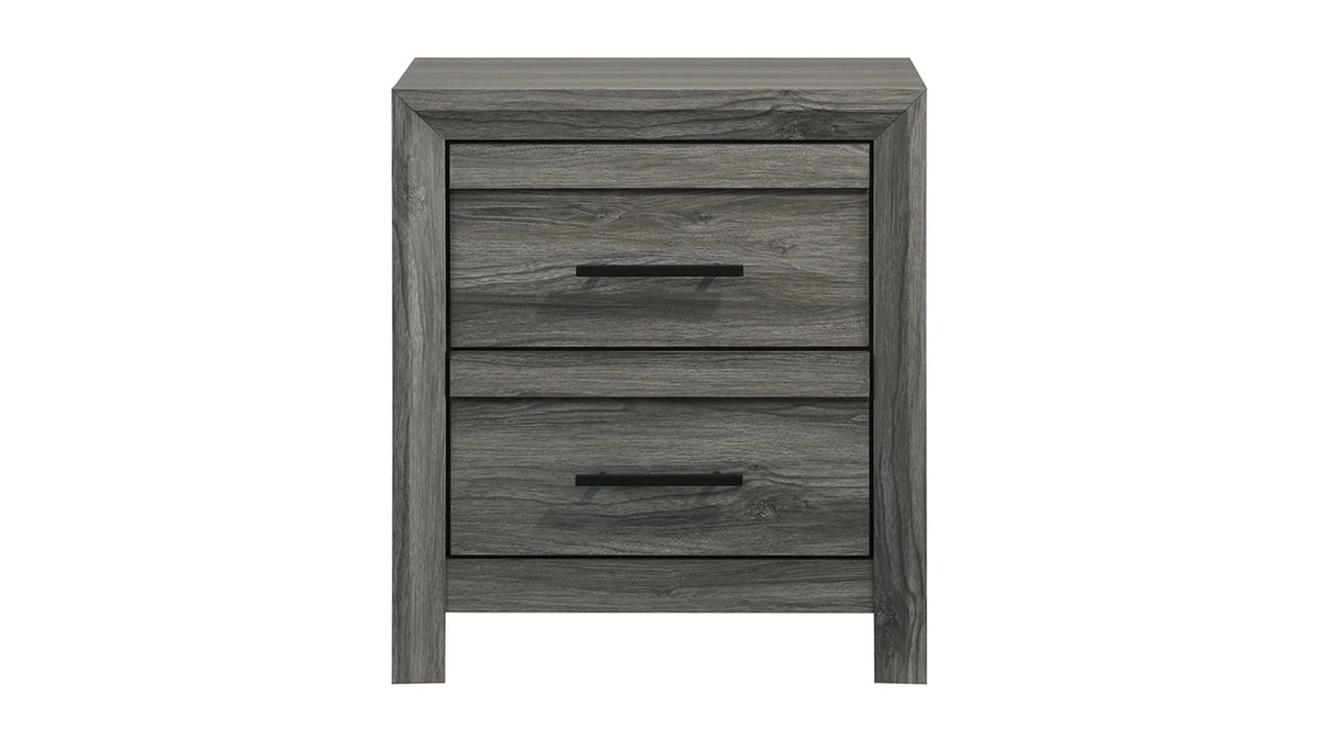 Denver Modern Style 4PC Full Size Bedroom Set Made With Wood in Gray Colour