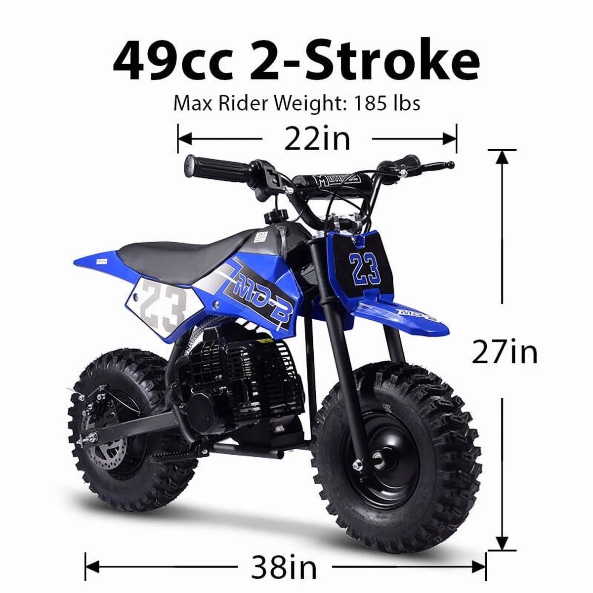 Kids Dirt Bike,Perfect Starter Gas Dirt Bike with Comfortable off-road tires,power Gasoline 49cc Dirt Bike for Kids 8-15,42��28��28in,2-Stroke,Green