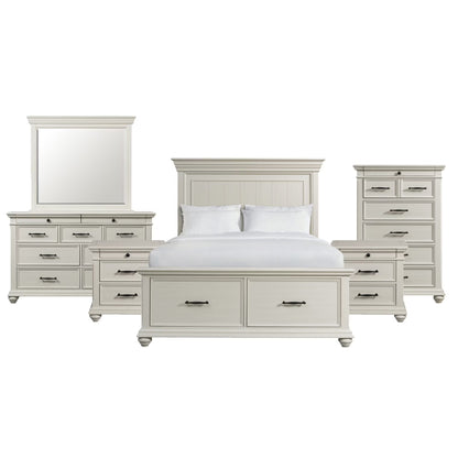 Picket House Furnishings Brooks Queen Platform Storage 6PC Bedroom Set in Grey