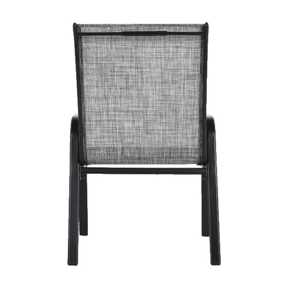4 Piece Patio Chairs, Outdoor Camping Chairs with Breathable Textilene Fabric, Set of 2 Garden Chairs with Armrest High Backrest for Garden Patio Pool Beach Yard Space Saving ( Brown)