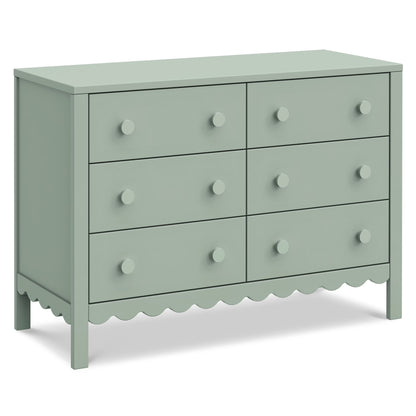 daVinci Sammy Scallop 6-Drawer Dresser in Light Sage