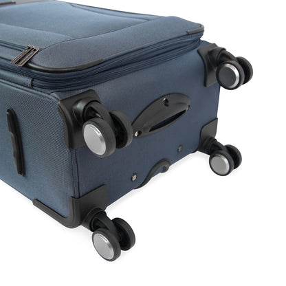 Brookstone Harbour 22" Softside Carry-on Spinner Luggage - Dark Charcoal