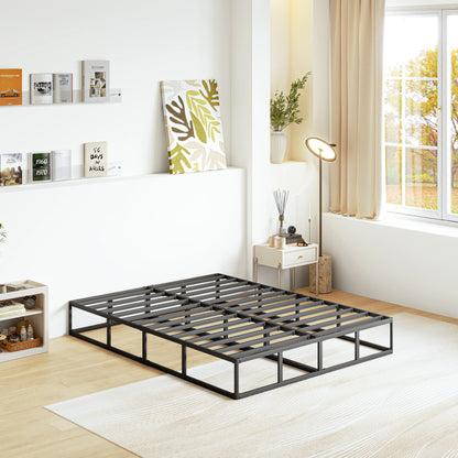 ULIESC 9 inch Queen Metal Box Spring, Sturdy Mattress Foundation, Fabric Cover Included, Easy Assembly